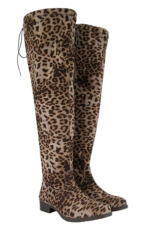 Ulla Popken Damen große Größen Übergrößen Plus Size Overknee-Stiefel, XL-Schaft, Leomuster, Zipper, Weite H Grey Taupe 42 834641378-42 Ulla Popken Damen große Größen Übergrößen Plus Size Overknee-Stiefel, XL-Schaft, Leomuster, Zipper, Weite H Grey Taupe 42 834641378-42 von Ulla Popken