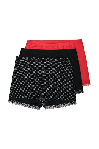 Ulla Popken Damen große Größen Übergrößen Plus Size Pantys, 3er-Pack, Spitze, Punkte von Ulla Popken