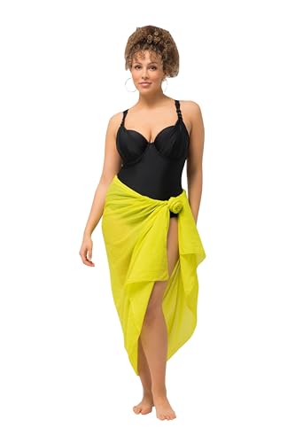 Ulla Popken Damen große Größen Übergrößen Plus Size Pareo, Rock/Strandkleid, einfarbig grüner apfel 1Size 827237400-1 von Ulla Popken