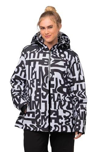 Ulla Popken Damen große Größen Übergrößen Plus Size Performance-Jacke, Kapuze, wasserdicht, 2-Wege-Zipper schneeweiß 54+ 821889200-54+ von Ulla Popken