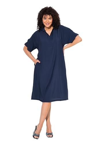 Ulla Popken Damen große Größen Übergrößen Plus Size Polokleid mit Schlitz am Ärmel von Ulla Popken