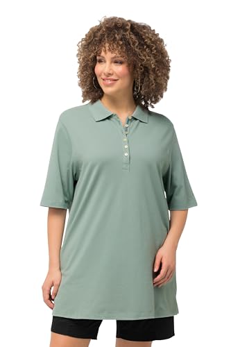 Ulla Popken Damen große Größen Übergrößen Plus Size Poloshirt, Piqué, Polokragen, Samt-Knopfleiste, Halbarm helles moosgrün 58+ 637297182-58+ Ulla Popken Damen große Größen Übergrößen Plus Size Poloshirt, Piqué, Polokragen, Samt-Knopfleiste, Halbarm helles moosgrün 58+ 637297182-58+ von Ulla Popken