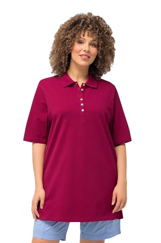 Ulla Popken Damen Polo Hemd_637297 Shirt Tight, Magnolienrot, 50 Große Größen EU von Ulla Popken