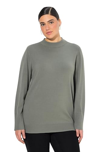 Ulla Popken Damen große Größen Übergrößen Plus Size Pullover, Stehkragen, Langarm, Rippbündchen von Ulla Popken