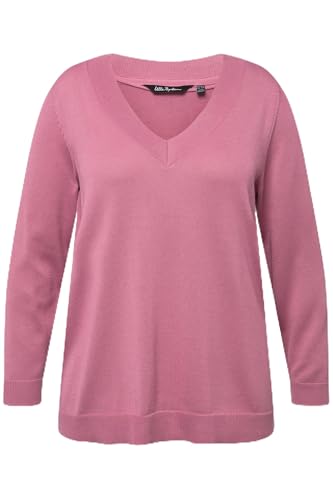 Ulla Popken, Damen, große Größen, Pullover, V-Ausschnitt, Langarm, weicher Feinstrick von Ulla Popken