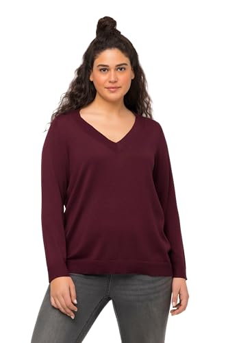 Ulla Popken, Damen, große Größen, Pullover, V-Ausschnitt, Langarm, weicher Feinstrick von Ulla Popken