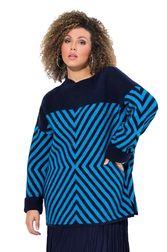 Ulla Popken Damen große Größen Übergrößen Plus Size Pullover, grafisches Muster, Stehkragen, Langarm Marine 54+ 832740770-54+ Ulla Popken Damen große Größen Übergrößen Plus Size Pullover, grafisches Muster, Stehkragen, Langarm Marine 54+ 832740770-54+ von Ulla Popken