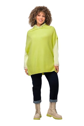 Ulla Popken Damen große Größen Übergrößen Plus Size Pullunder, Rippstrick, Oversized, Strickkragen, ärmellos limettengrün 50+ 823479403-50+ von Ulla Popken