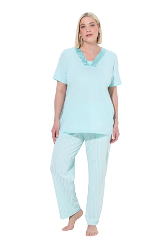 Ulla Popken Damen große Größen Übergrößen Plus Size Pyjama, Satin Detail, Morning Rise von Ulla Popken