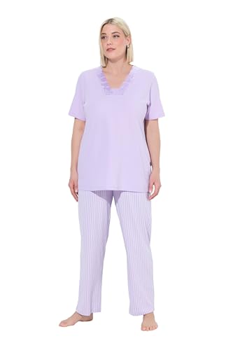 Ulla Popken Damen große Größen Übergrößen Plus Size Pyjama, Satin Detail, Morning Rise von Ulla Popken