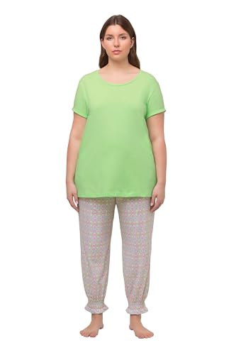 Ulla Popken Damen große Größen Übergrößen Plus Size Pyjama, Smok-Elastikbund, U-Boot-Ausschnitt, Halbarm helles grün 50+ 816140411-50+ Ulla Popken Damen große Größen Übergrößen Plus Size Pyjama, Smok-Elastikbund, U-Boot-Ausschnitt, Halbarm helles grün 50+ 816140411-50+ von Ulla Popken