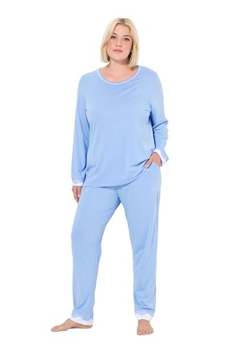 Ulla Popken Damen große Größen Übergrößen Plus Size Pyjama, Spitze, Rundhals, Langarm von Ulla Popken