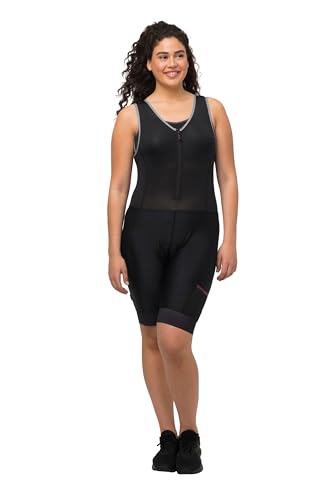 Ulla Popken Damen große Größen Übergrößen Plus Size Radfahr-Radler, Sitzpolster, Mesh-Träger, V-Ausschnitt schwarz 58+ 820990100-58+ von Ulla Popken