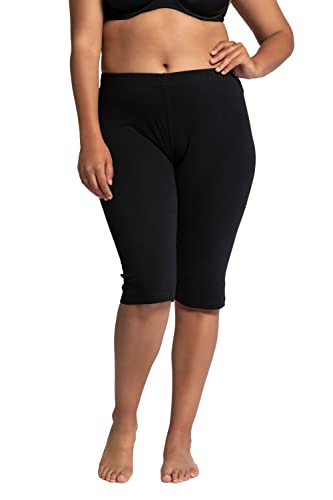 Ulla Popken Damen große Größen Übergrößen Plus Size Radler, Knielang, Elasthan, bis Gr. 74/76 schwarz 46+ 567565100-46+ von Ulla Popken