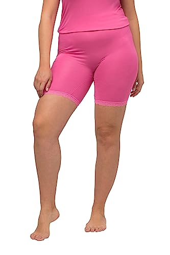 Ulla Popken Damen große Größen Übergrößen Plus Size Radler, Spitzensaum, Bambusqualität hibiskuspink 58+ 802781510-58+ von Ulla Popken