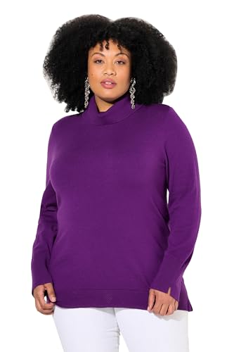 Ulla Popken Damen große Größen Übergrößen Plus Size Rollkragenpullover, breite Rippbündchen, Langarm von Ulla Popken