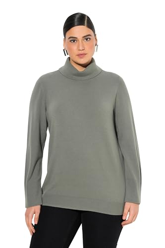Ulla Popken Damen große Größen Übergrößen Plus Size Rollkragenpullover, breite Rippbündchen, Langarm von Ulla Popken