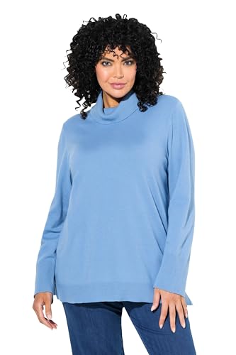 Ulla Popken Damen große Größen Übergrößen Plus Size Rollkragenpullover, breite Rippbündchen, Langarm von Ulla Popken