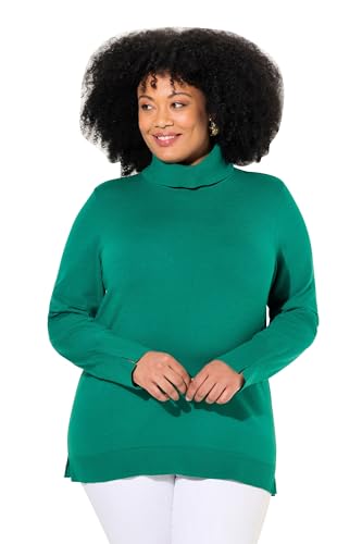 Ulla Popken Damen große Größen Übergrößen Plus Size Rollkragenpullover, breite Rippbündchen, Langarm von Ulla Popken