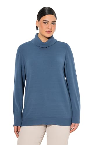 Ulla Popken Damen große Größen Übergrößen Plus Size Rollkragenpullover, breite Rippbündchen, Langarm von Ulla Popken