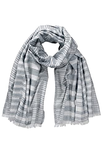 Ulla Popken Damen große Größen Übergrößen Plus Size Schal, Streifenstruktur, Metallic-Effekt marine 1Size 816234130-1 von Ulla Popken
