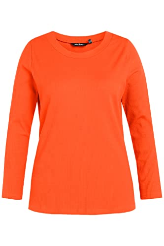 Ulla Popken Damen große Größen Übergrößen Plus Size Shirt, Classic, Langarm orange 50+ 812821660-50+ von Ulla Popken