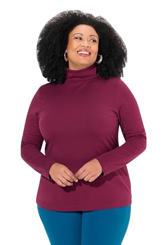 Ulla Popken Damen Shirt, Rollkragen, Slim, Langarm, Dunkle Beere, 62-64 EU Ulla Popken Damen Shirt, Rollkragen, Slim, Langarm, Dunkle Beere, 62-64 EU von Ulla Popken