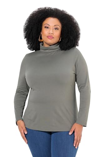 Ulla Popken Damen große Größen Übergrößen Plus Size Shirt, Rollkragen, Slim, Langarm von Ulla Popken