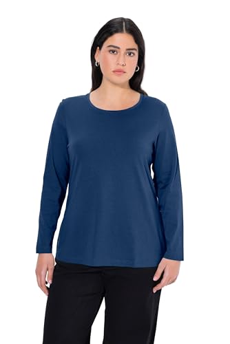 Ulla Popken Damen große Größen Übergrößen Plus Size Shirt, Slim, Rundhalsausschnitt, Langarm von Ulla Popken