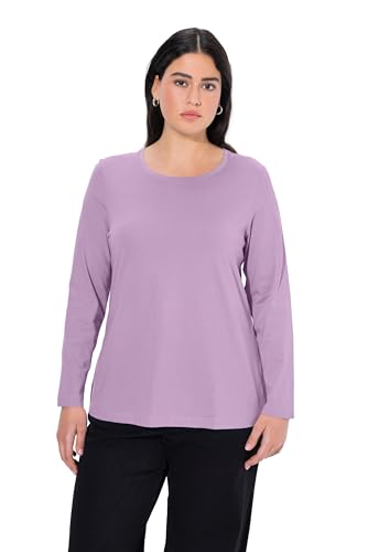 Ulla Popken Damen große Größen Übergrößen Plus Size Shirt, Slim, Rundhalsausschnitt, Langarm von Ulla Popken