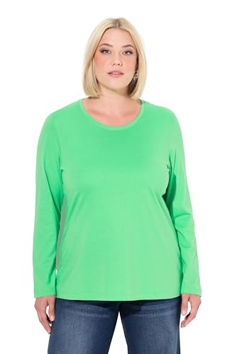 Ulla Popken Damen große Größen Übergrößen Plus Size Shirt, Slim, Rundhalsausschnitt, Langarm von Ulla Popken