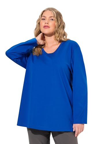 Ulla Popken Damen große Größen Übergrößen Plus Size Shirt, V-Ausschnitt, Relaxed, Langarm von Ulla Popken