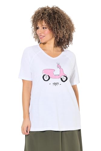 Ulla Popken Damen große Größen Übergrößen Plus Size Shirt mit Vespa Print, Raglan von Ulla Popken