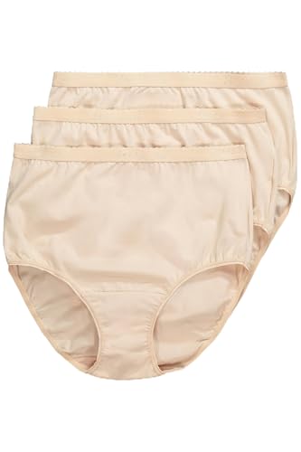 Ulla Popken Damen Slips, 3er-Pack, Perlweiß, 62-64 EU von Ulla Popken