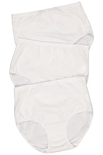 Ulla Popken Damen Slips, 3er-Pack Slip, Schneeweiß, 42 von Ulla Popken