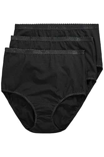 Ulla Popken Damen Slips, 3er-Pack Slip, Schwarz, 16-18 von Ulla Popken