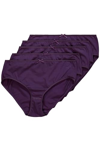 Ulla Popken Damen Slips, 5er-Pack, Einfarbig, Bis Gr. 66/68, Aubergine, 66-68 EU Ulla Popken Damen Slips, 5er-Pack, Einfarbig, Bis Gr. 66/68, Aubergine, 66-68 EU von Ulla Popken