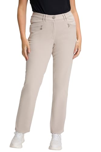 Ulla Popken Damen Sommerhose Mony Hose, Kitt, 32W / 30L von Ulla Popken