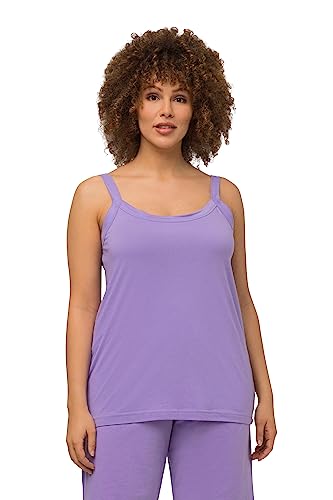 Ulla Popken Damen Spaghetti-top T-Shirt, Blaues Flieder, 54-56 EU von Ulla Popken