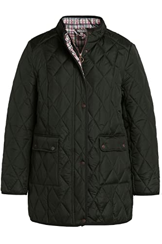 Ulla Popken Damen große Größen Übergrößen Plus Size Steppjacke, wasserabweisend, 2-Wege-Zipper, Stehkragen schwarz 46+ 808358100-46+ von Ulla Popken