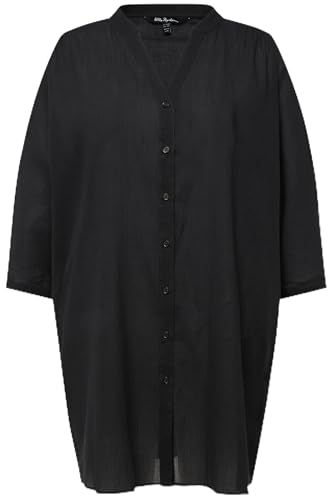 Ulla Popken Damen große Größen Übergrößen Plus Size Strandbluse schwarz 46+ 797758100-46+ von Ulla Popken