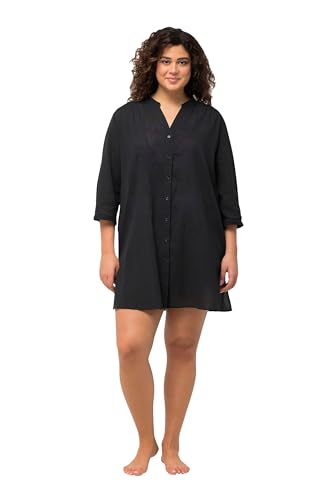 Ulla Popken Damen große Größen Übergrößen Plus Size Strandbluse schwarz 50+ 797758100-50+ von Ulla Popken