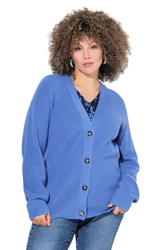 Ulla Popken Damen große Größen Übergrößen Plus Size Strickjacke, Uni mit großen Knöpfen von Ulla Popken