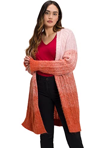 Ulla Popken Damen große Größen Übergrößen Plus Size Strickjacke gebrannte orange 54+ 809873669-54+ von Ulla Popken