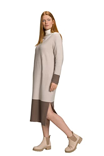 Ulla Popken Damen große Größen Übergrößen Plus Size Strickkleid Creme 42+ 809654300-42+ von Ulla Popken