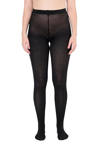 Ulla Popken Damen große Größen Übergrößen Plus Size Strickstrumpfhose, modisches Zopfmuster, warm Ulla Popken Damen große Größen Übergrößen Plus Size Strickstrumpfhose, modisches Zopfmuster, warm von Ulla Popken