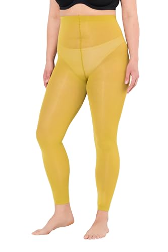 Ulla Popken Damen große Größen Übergrößen Plus Size Strumpf-Leggings, 60 den, flache Nähte von Ulla Popken