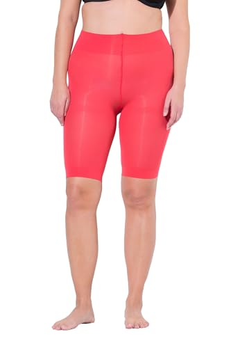 Ulla Popken Damen große Größen Übergrößen Plus Size Strumpf-Radler, blickdicht, Oberschenkel-Schutz, knielang hellrot 54+ 799278529-54+ von Ulla Popken