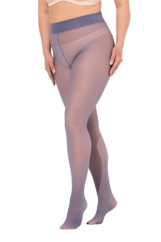 Ulla Popken Damen große Größen Übergrößen Plus Size Strumpfhose, transparente Optik, innen hautfarben von Ulla Popken