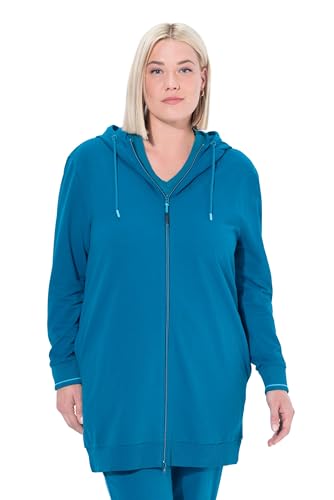 Ulla Popken Damen große Größen Übergrößen Plus Size Sweatjacke lang, Accent von Ulla Popken